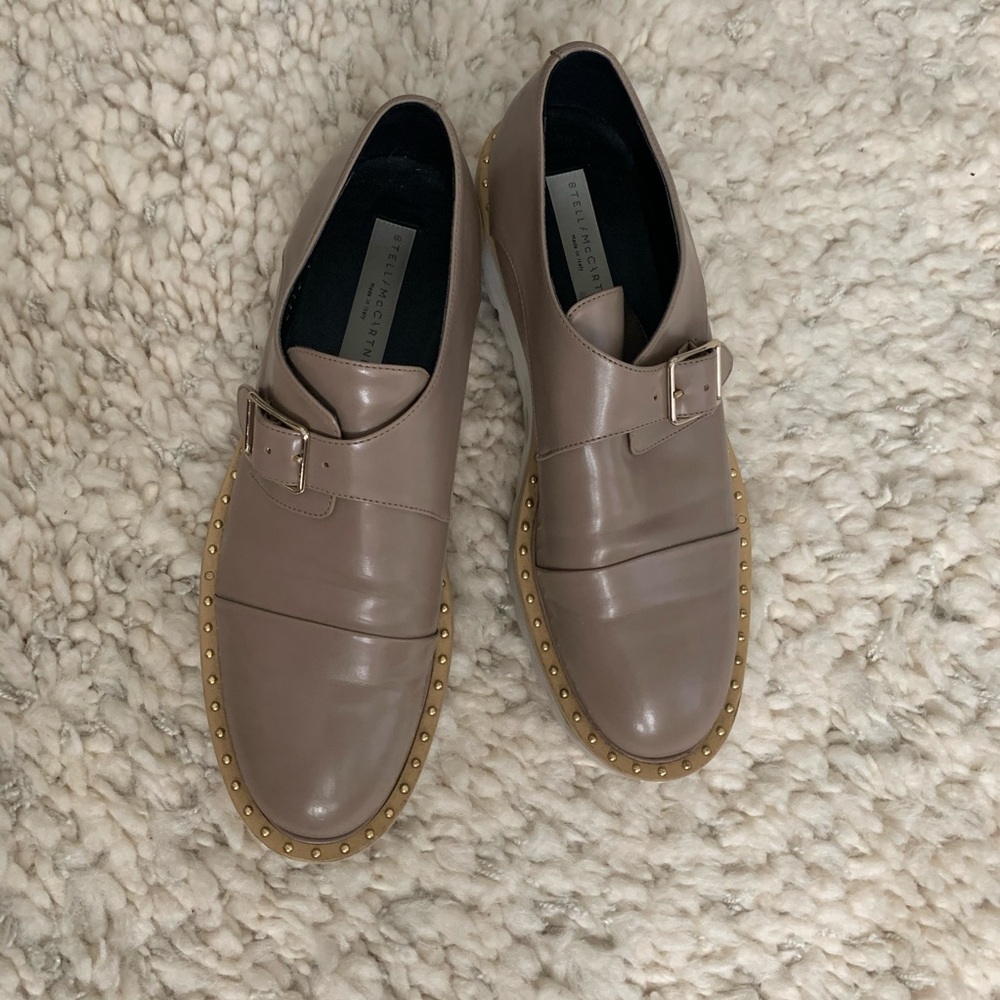 Stella McCartney studded slip ons with dust bag